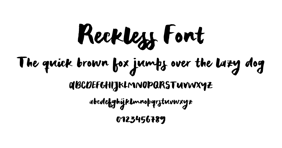 Reckless Font font preview