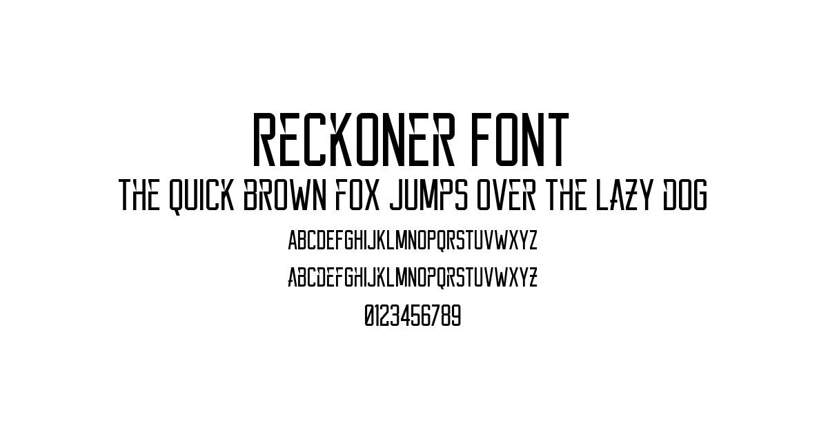 Reckoner Font preview