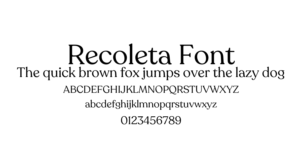 Recoleta Font preview