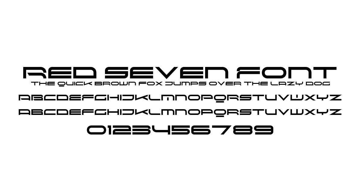 Red Seven Font font preview