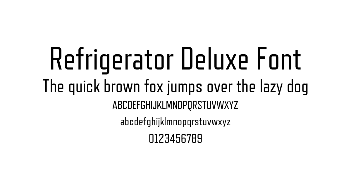 Refrigerator Deluxe Font font preview