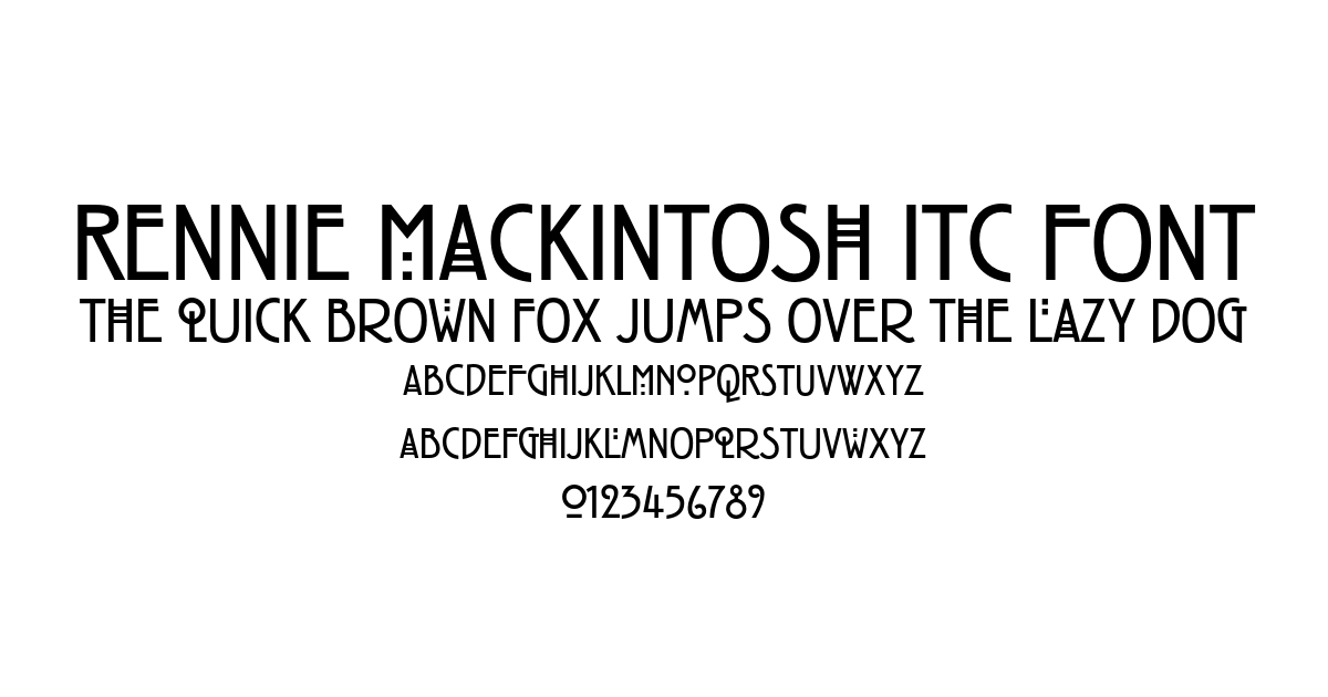 Rennie Mackintosh Itc Font preview