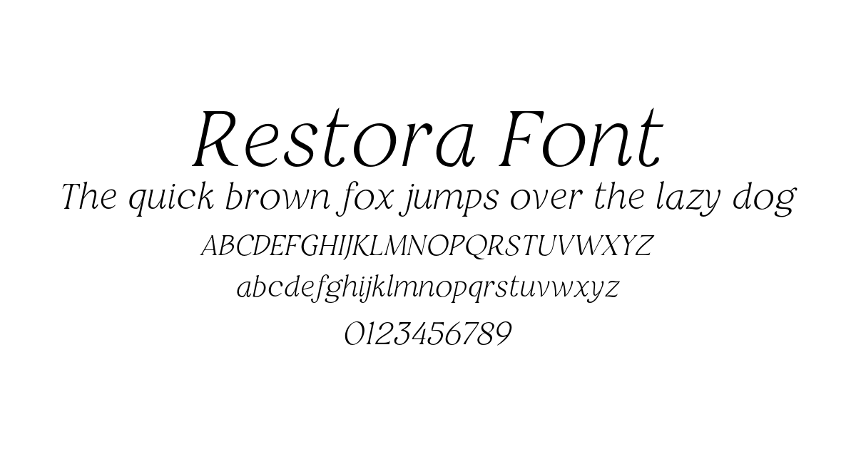 Restora Font font preview