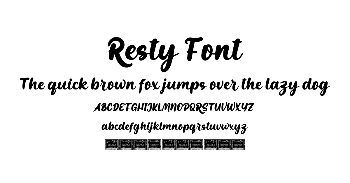 Resty Font font preview