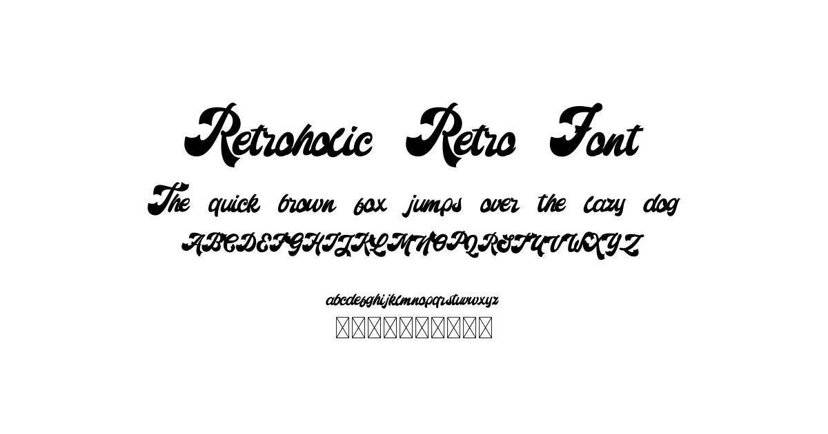 Retroholic Retro Font preview