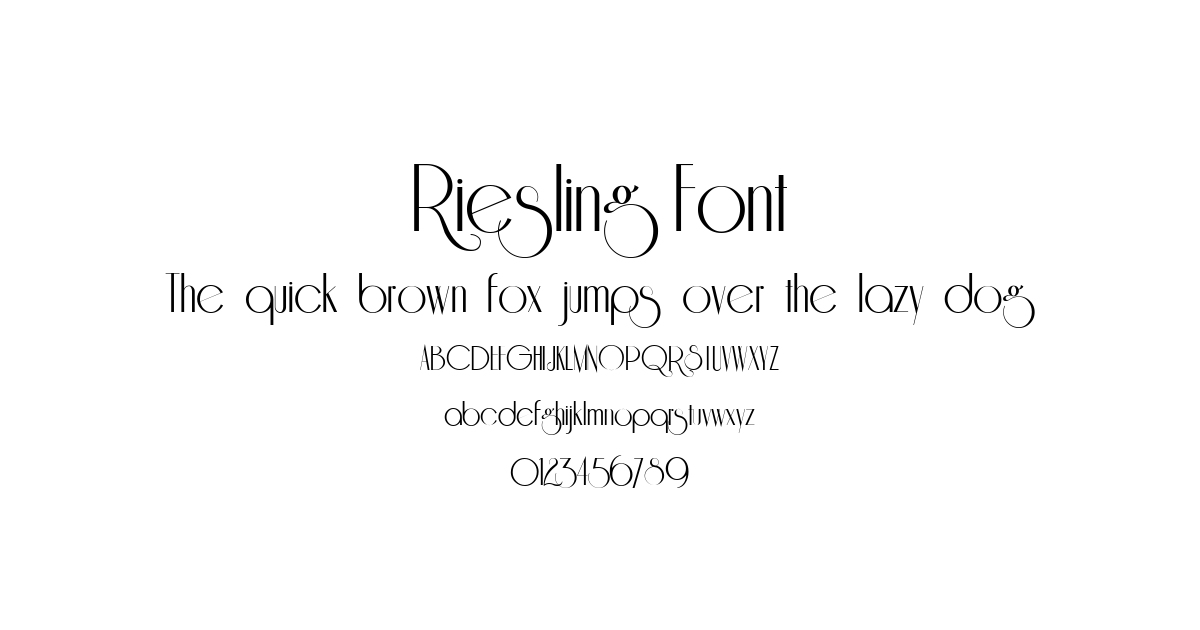 Riesling Font preview