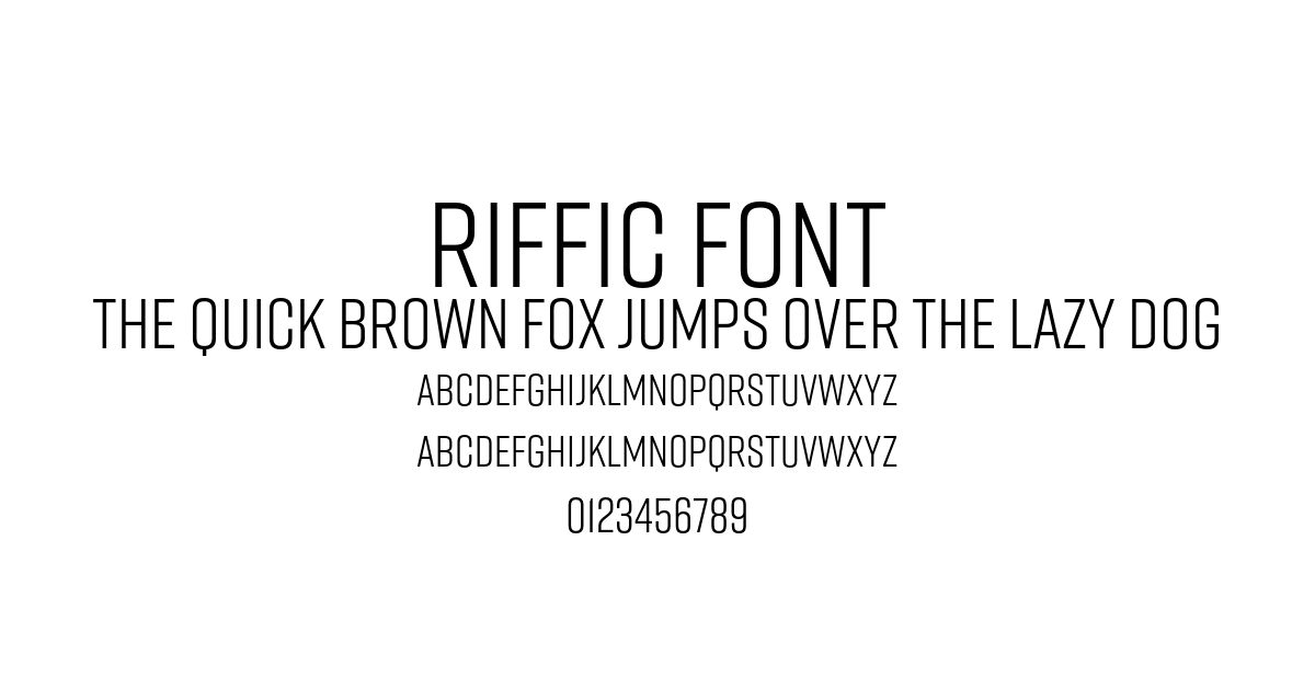 Riffic Font preview