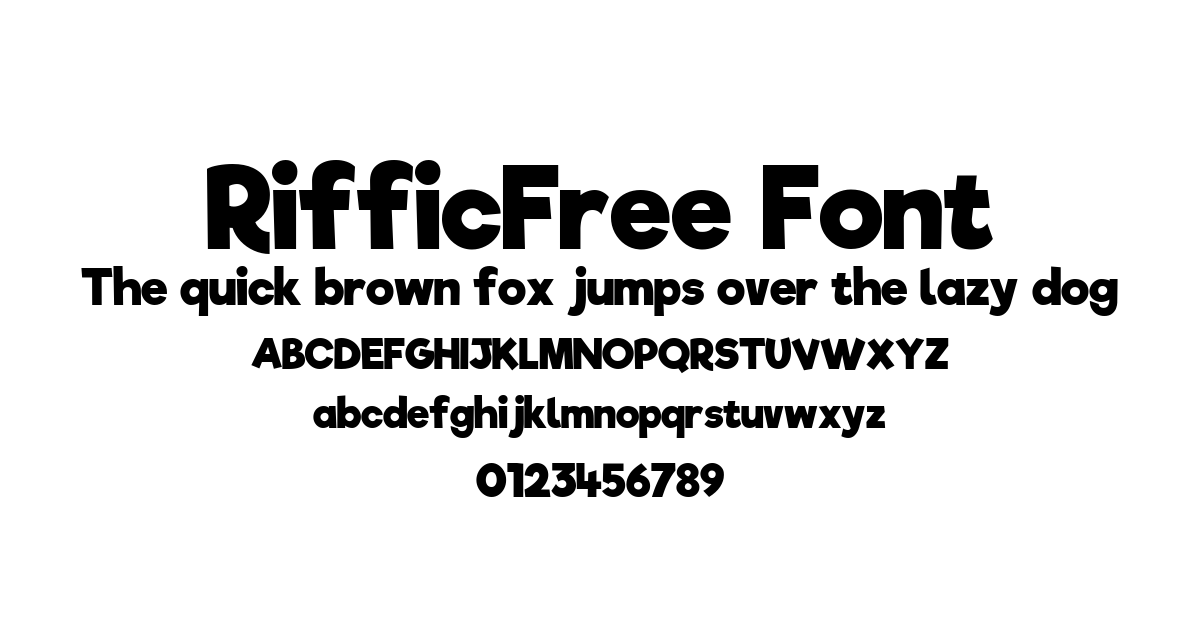 RifficFree Font font preview