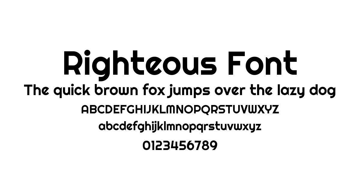 Righteous Font font preview