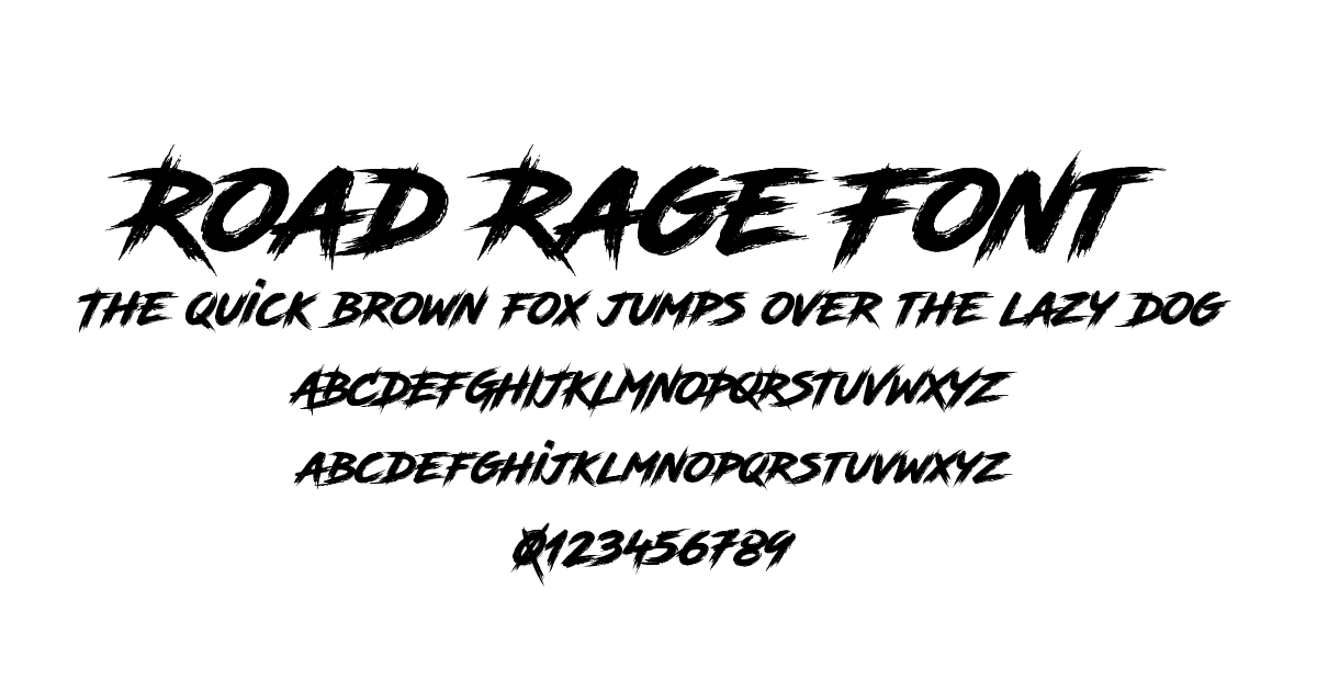 Road Rage Font preview
