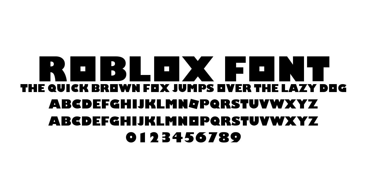 Roblox Font font preview