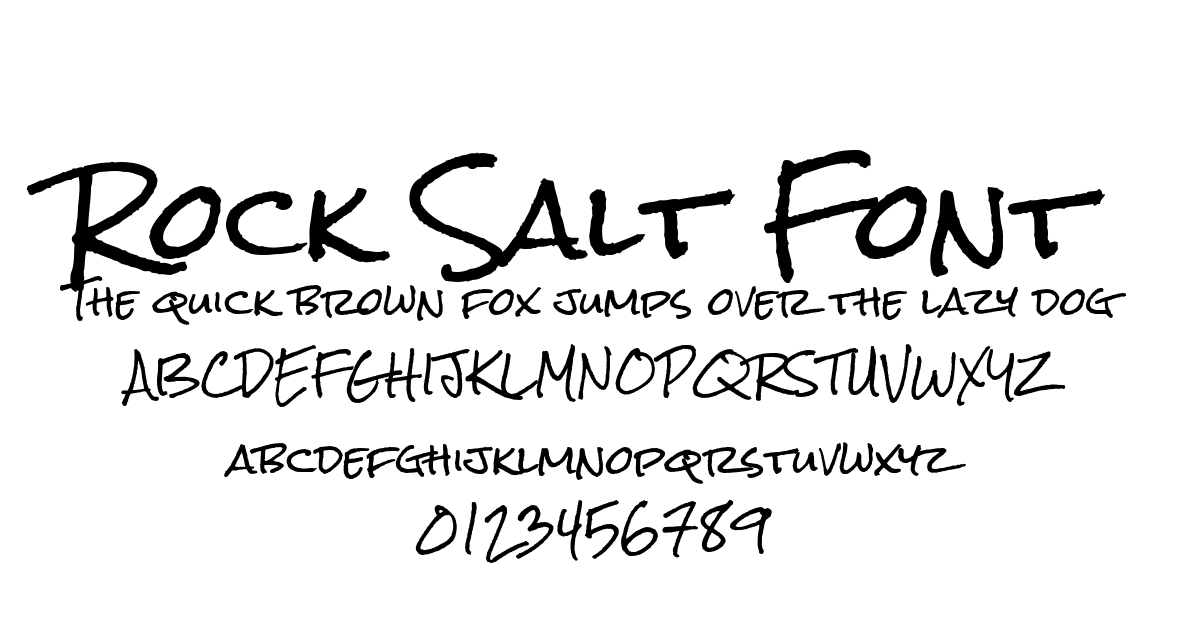 Rock Salt Font font preview