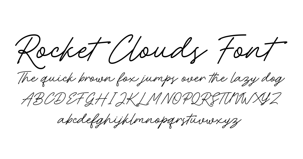 Rocket Clouds Font font preview