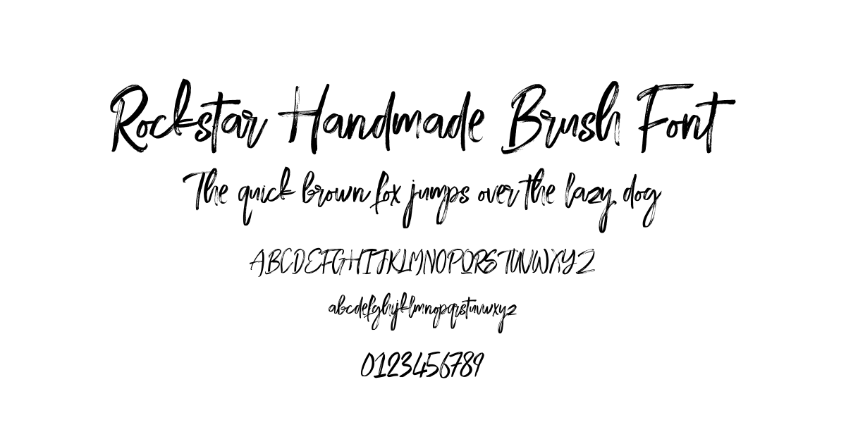 Rockstar Handmade Brush Font preview