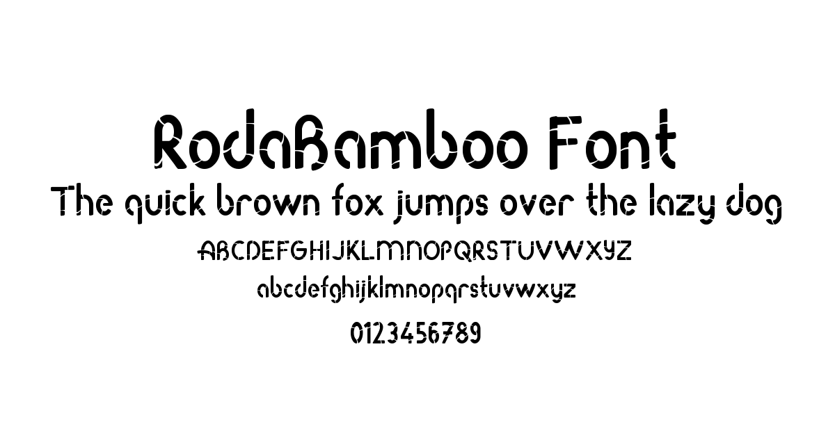 RodaBamboo Font font preview