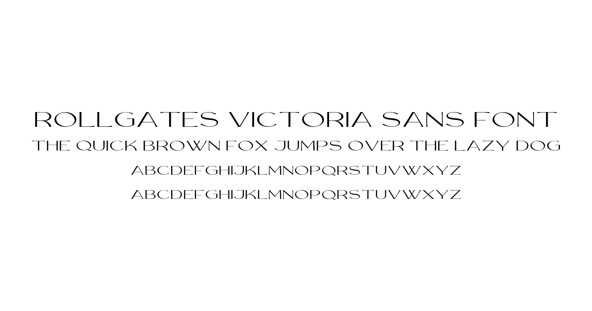 Rollgates Victoria Sans Font font preview