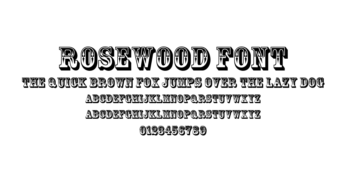 Rosewood Font font preview
