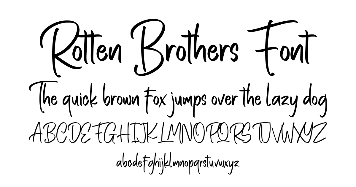 Rotten Brothers Font preview