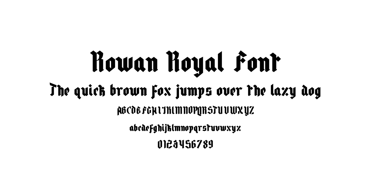 Rowan Royal Font font preview
