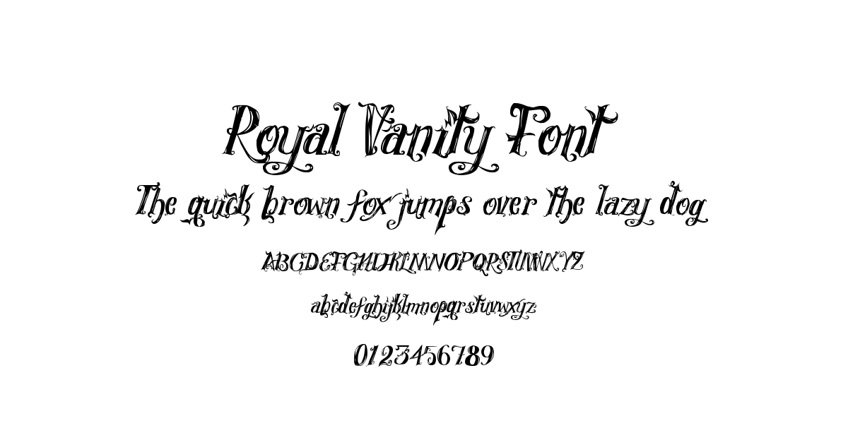 Royal Vanity Font font preview
