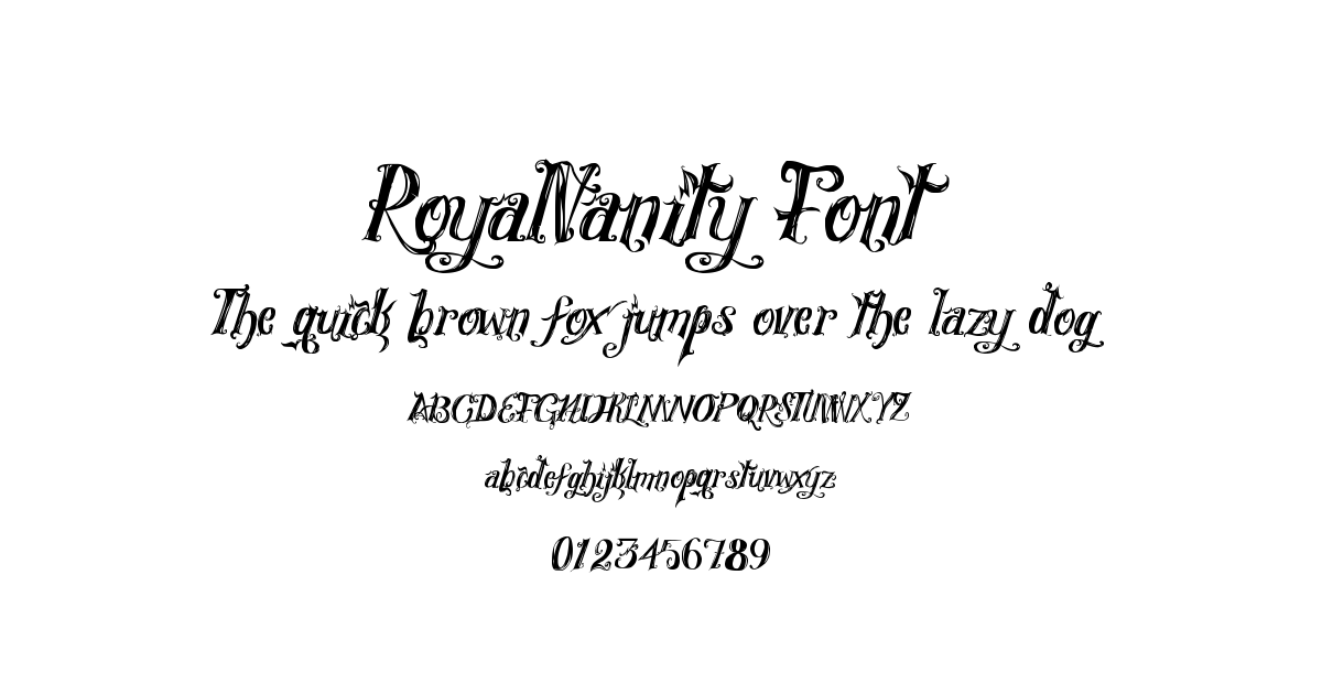 RoyalVanity Font font preview