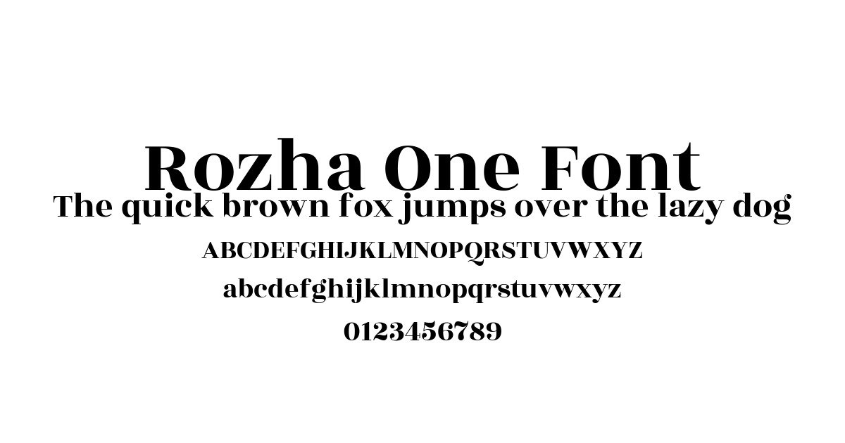 Rozha One Font font preview