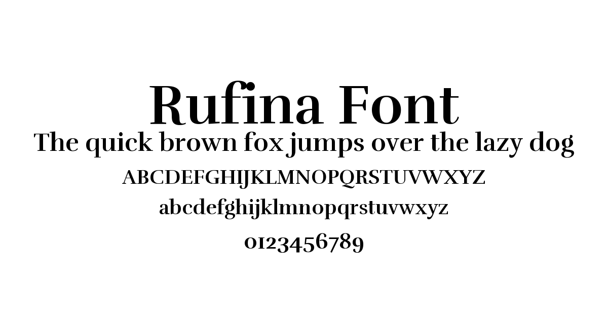 Rufina Font font preview