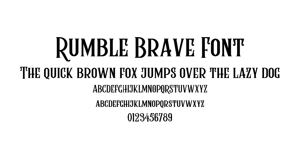 Rumble Brave Font preview