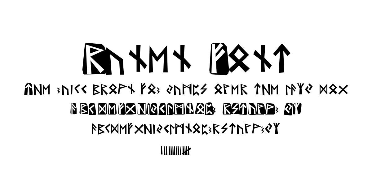 Runen Font preview