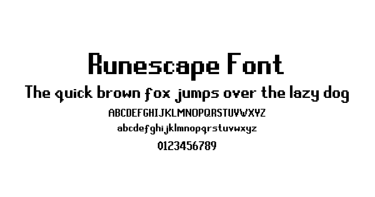 Runescape Font preview