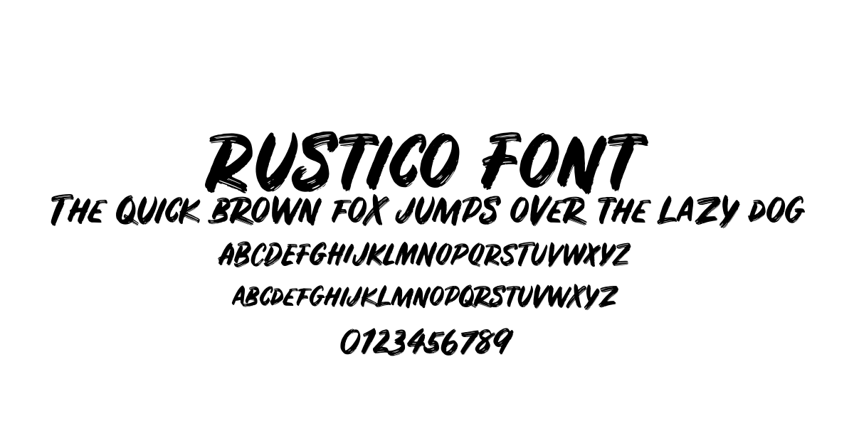 Rustico Font font preview