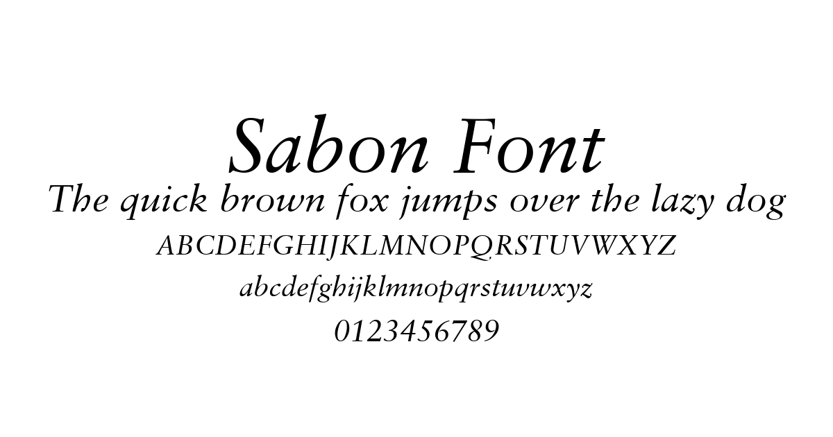 Sabon Font font preview