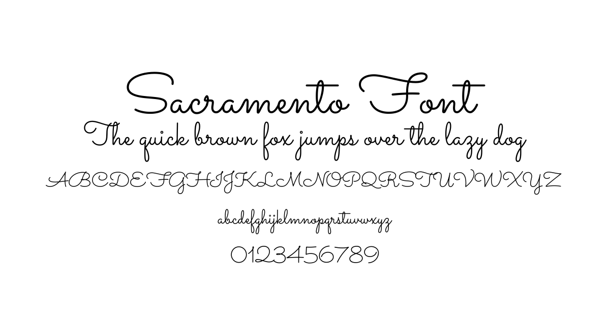 Sacramento Font font preview