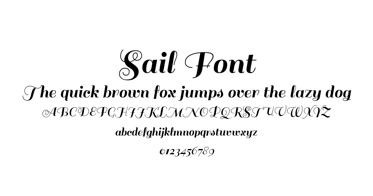 Sail Font preview