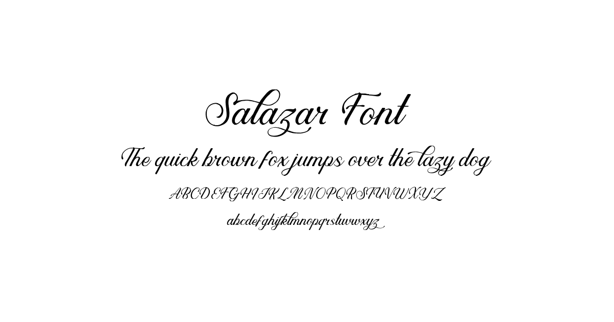 Salazar Font preview