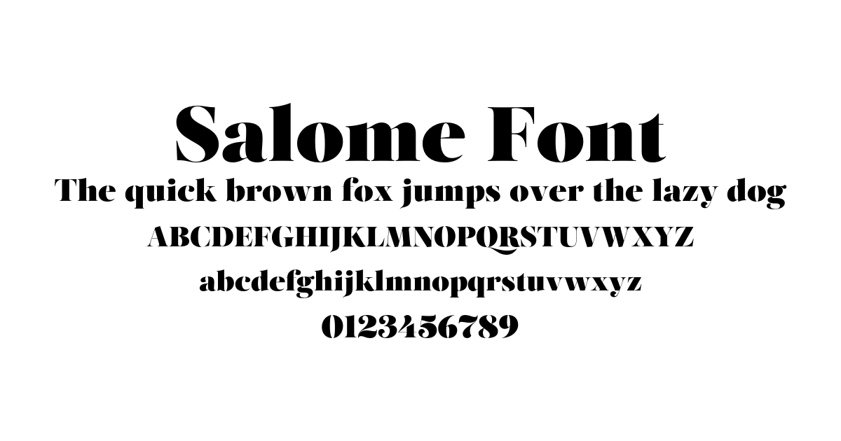 Salome Font preview