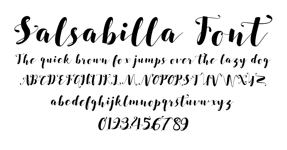 Salsabilla Font preview