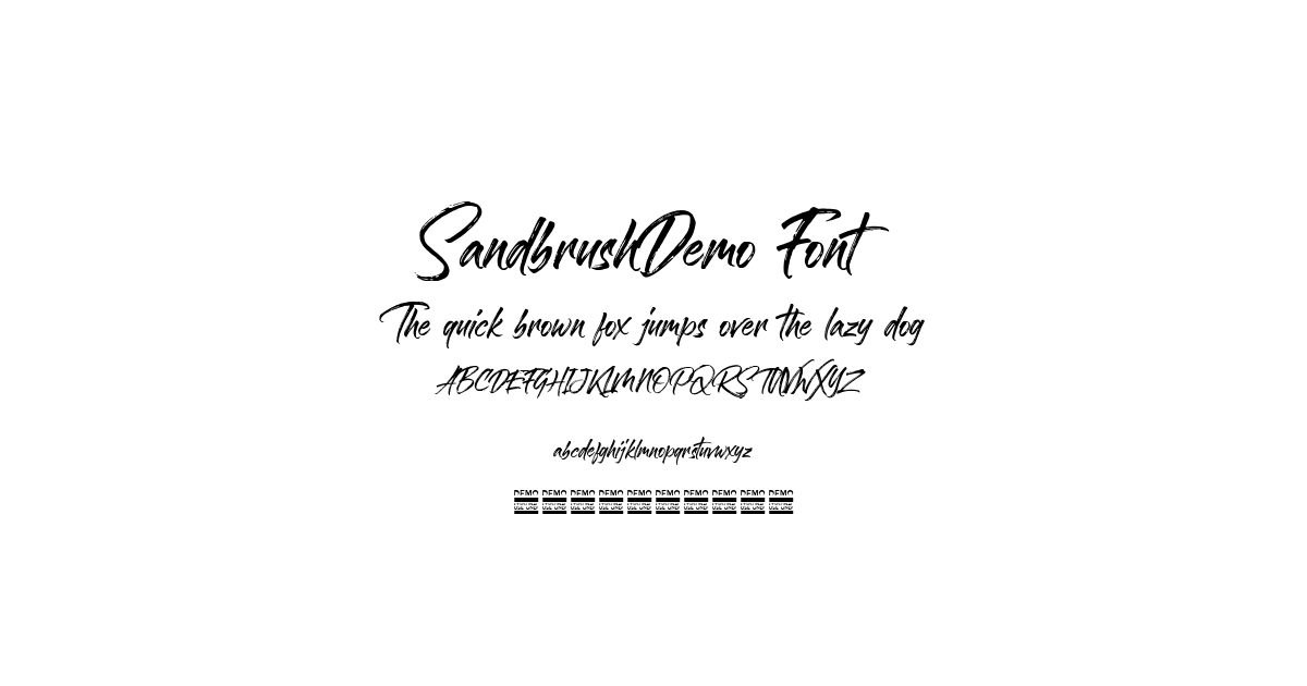 SandbrushDemo Font font preview