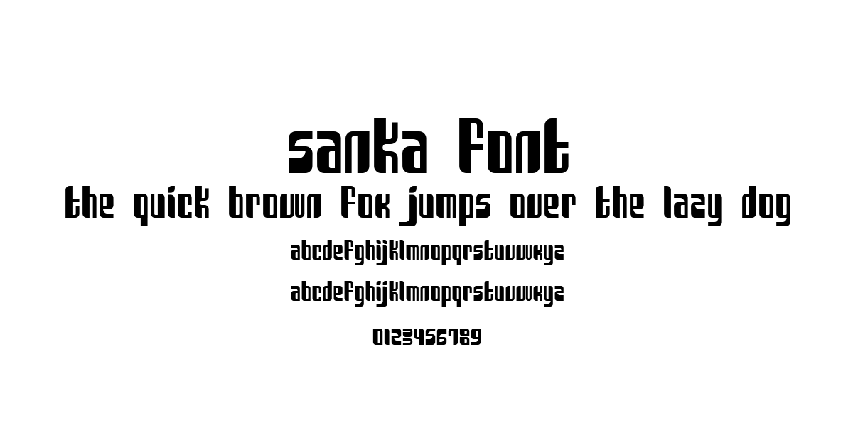 Sanka Font font preview
