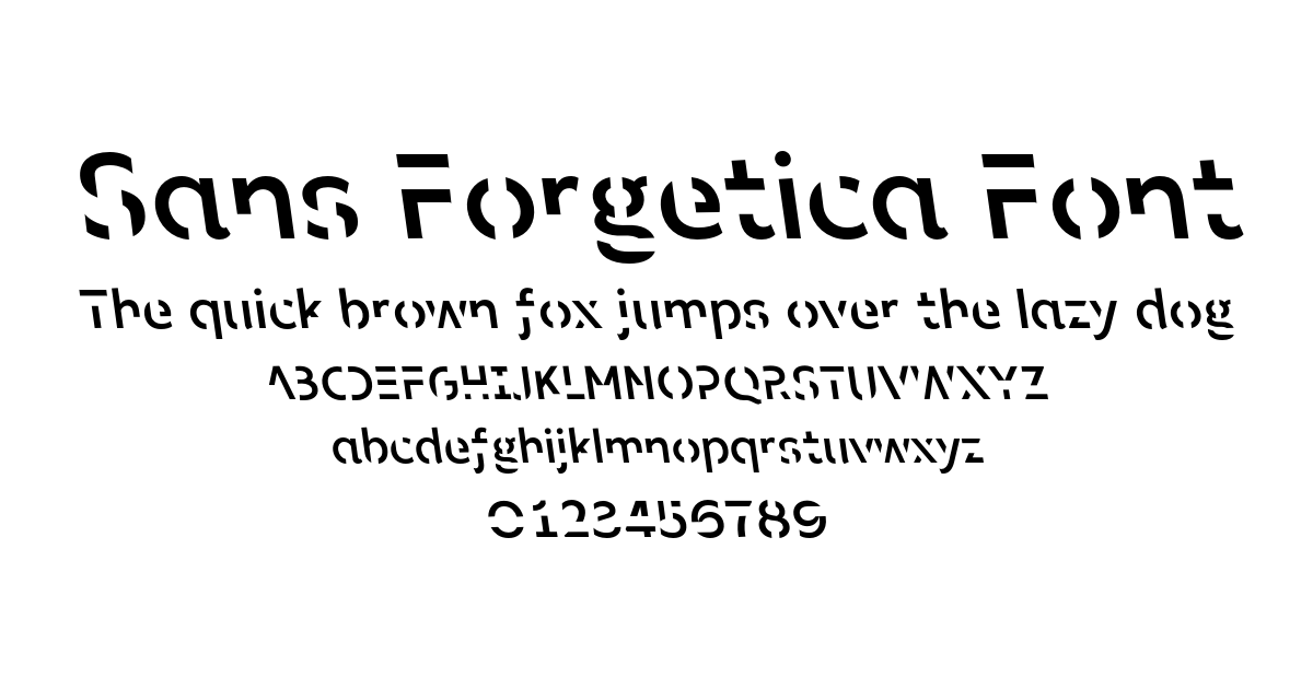 Sans Forgetica Font preview