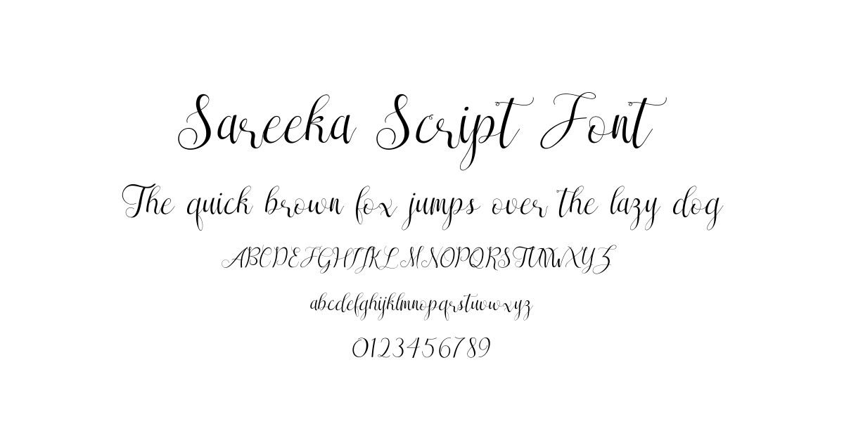 Sareeka Script Font preview