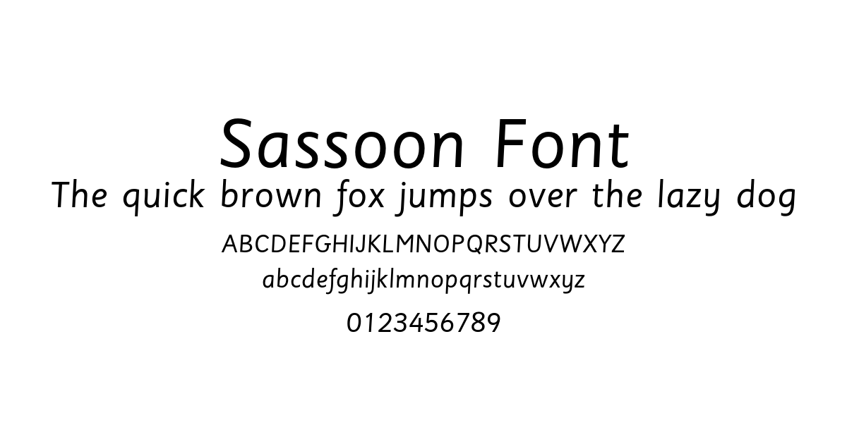 Sassoon Font font preview