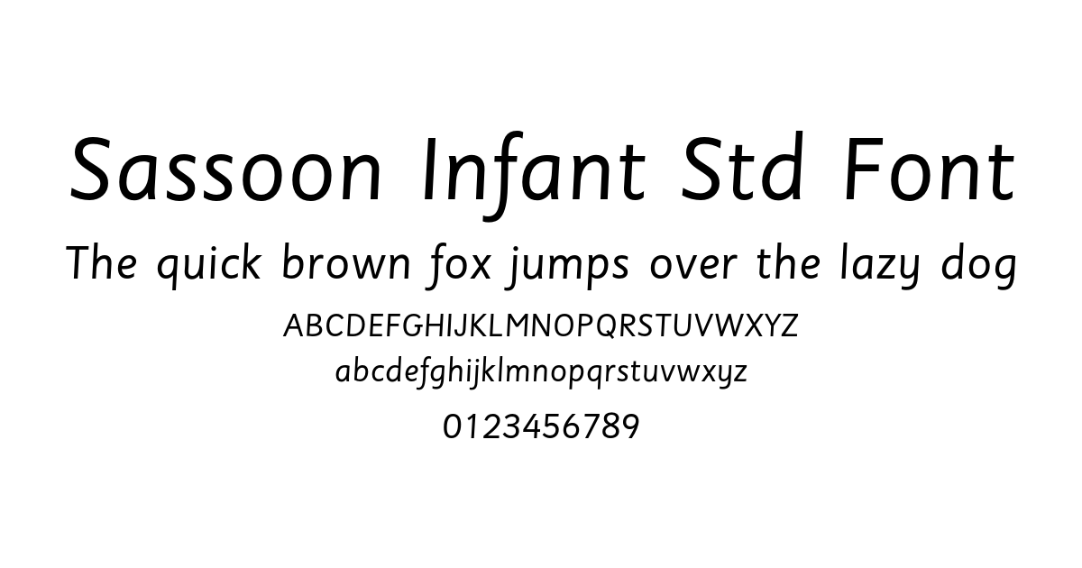 Sassoon Infant Std Font font preview
