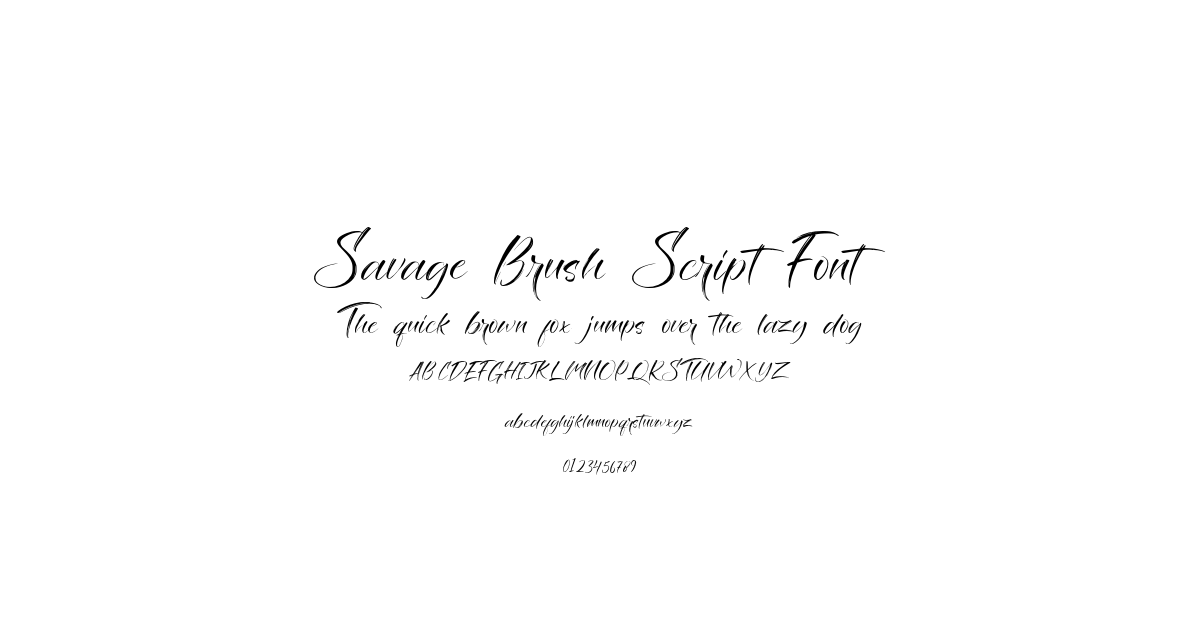 Savage Brush Script Font preview