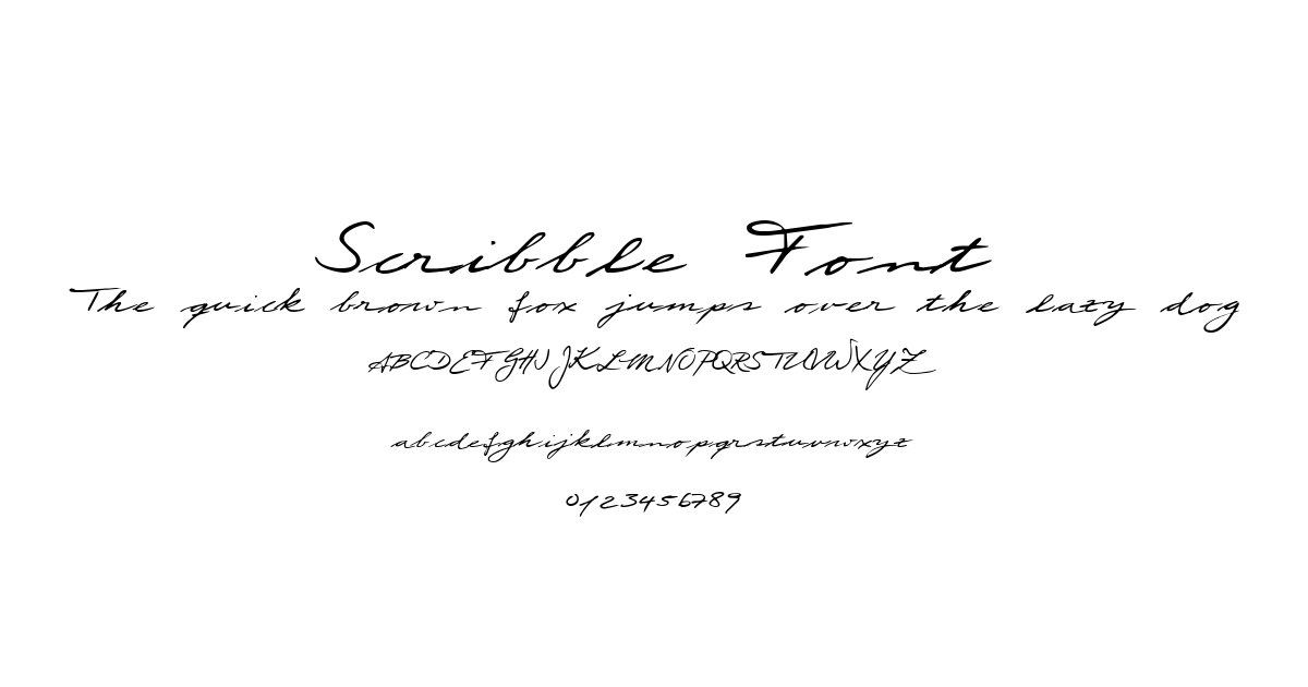 Scribble Font font preview