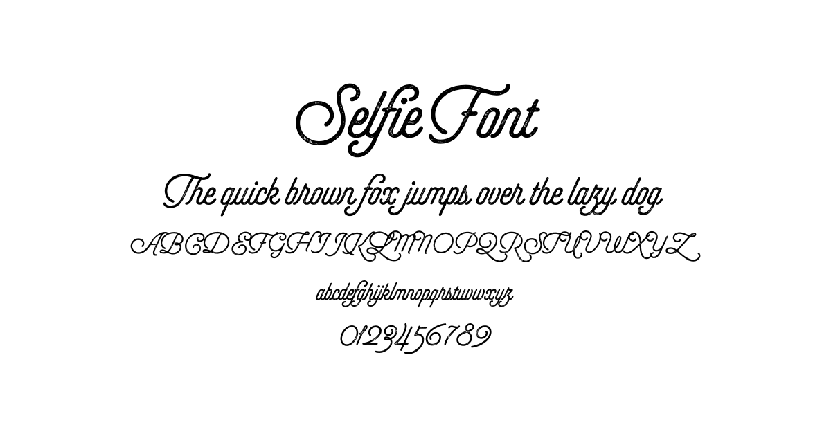 Selfie Font font preview
