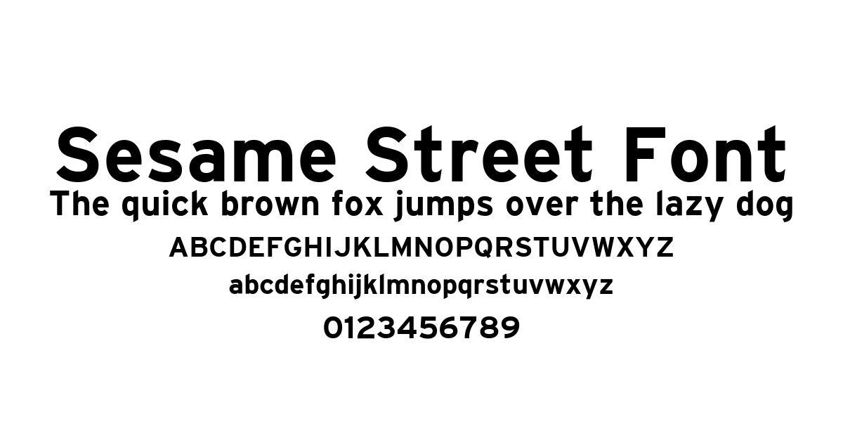 Sesame Street Font preview