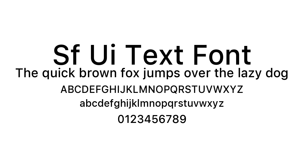 Sf Ui Text Font font preview