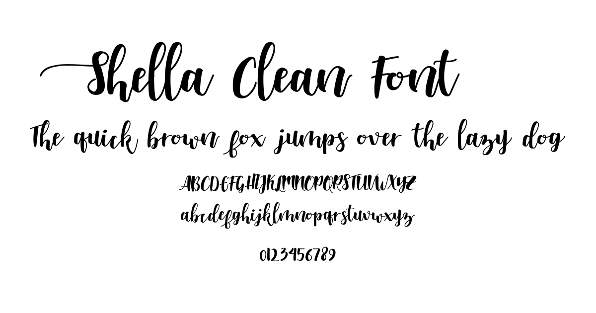 Shella Clean Font preview