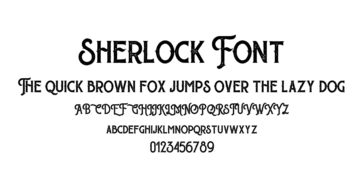 Sherlock Font preview